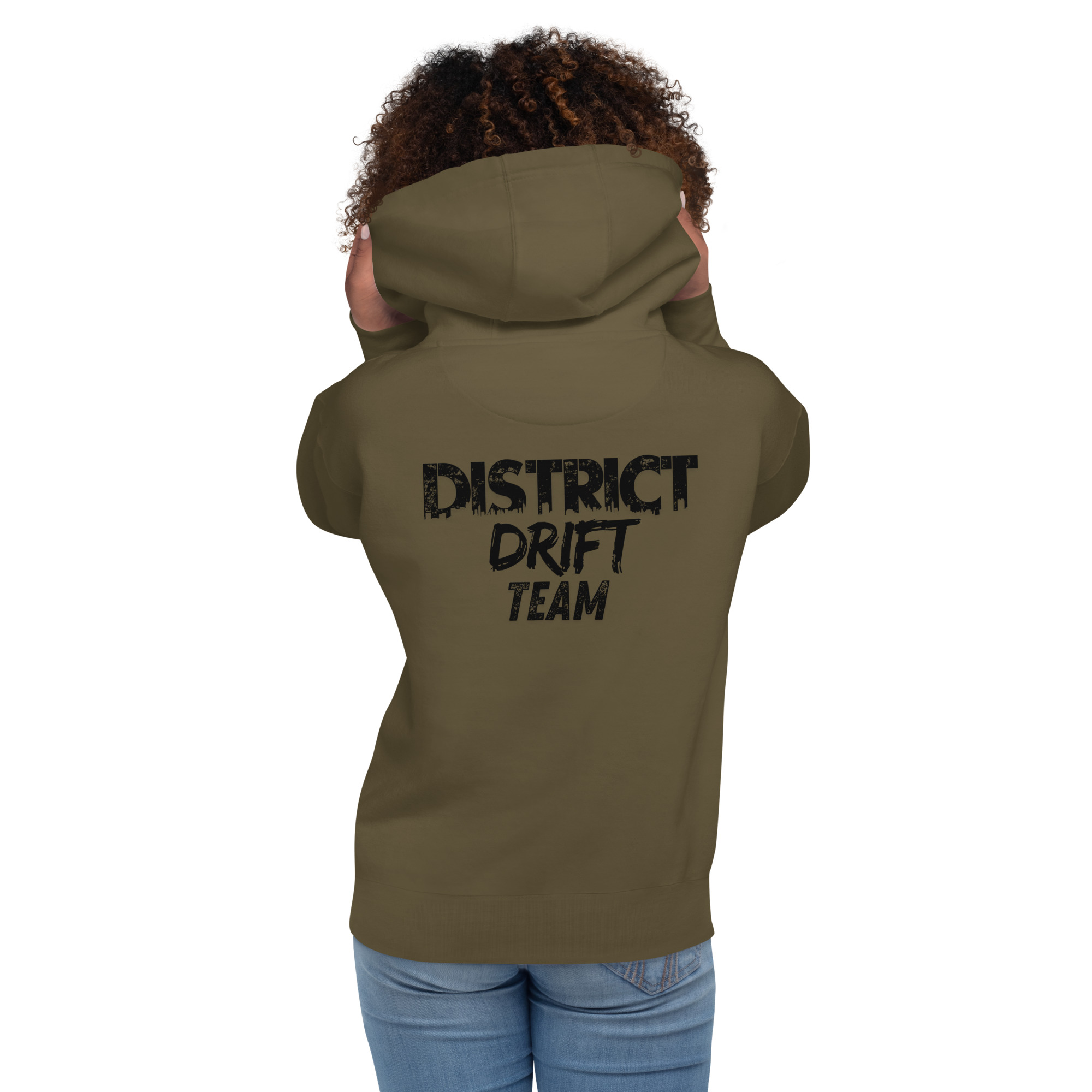 Sweat à Capuche vert millitaire DISTRICT DRIFT TEAM – Image 3