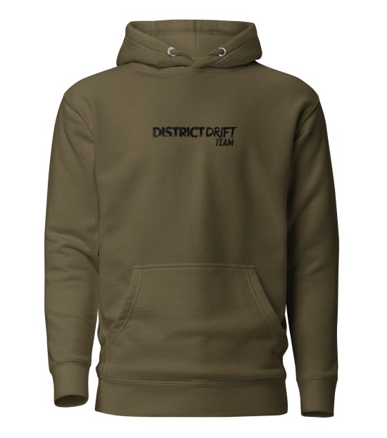 Sweat à Capuche vert millitaire DISTRICT DRIFT TEAM
